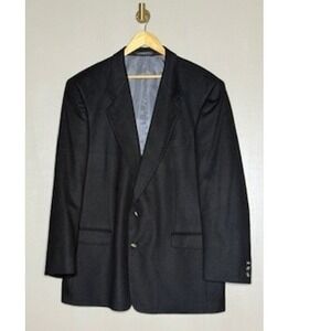 Petrocelli Mens Wool Cashmere Sport Coat Blazer Gray 2 Button Classic 40R